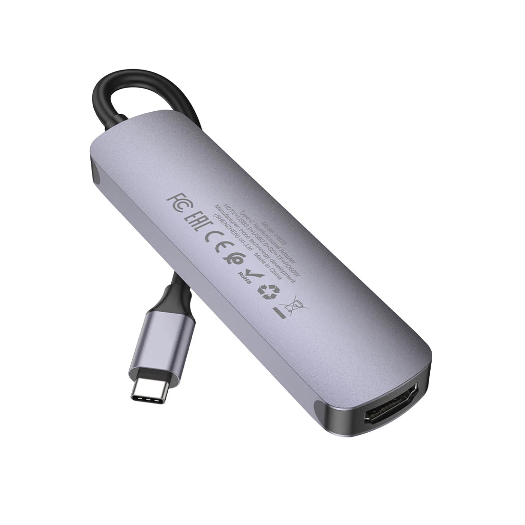 Адаптер Hoco HB28 Type-C в HDTV+USB3.0+USB2.0+SD+TF+PD